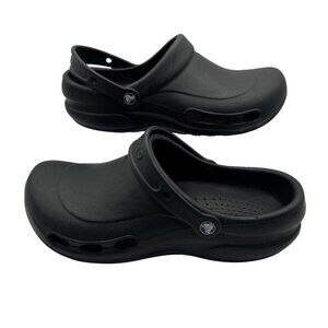 Crocs Mens 11 Classic Bistro Black Clogs Casual Work Comfort Shoes Beach Sandals